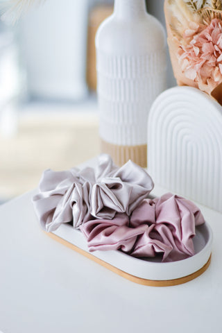 *Stella* The Luxe Satin Scrunchie - Blush Pink