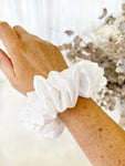 *Winter* The Luxe Satin Scrunchie -  White