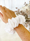 *Winter* The Luxe Satin Scrunchie -  White