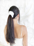 *Winter* The Luxe Satin Scrunchie -  White