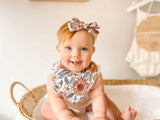 Floral Bib & Bow Set
