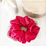 *Scarlett* The Luxe Satin Scrunchie - Red