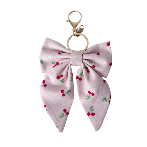 Cherry Blossom Luxe Bow Keyring | Bag Charm
