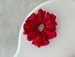 *Scarlett* The Luxe Satin Scrunchie - Red