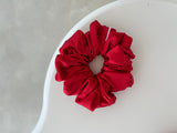 *Scarlett* The Luxe Satin Scrunchie - Red