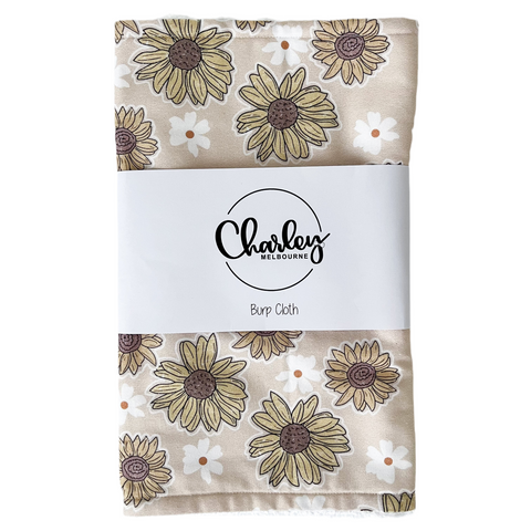 Sunflower Burp Cloth