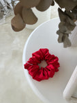 *Scarlett* The Luxe Satin Scrunchie - Red