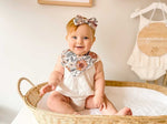 Floral Bib & Bow Set