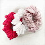 *Friendsmas* The Luxe Satin Scrunchie gift set - Red, White, Pink