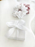 *Winter* The Luxe Satin Scrunchie -  White