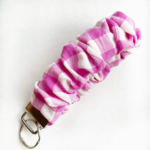 Spring Collection -Grape Gingham | Key Fob