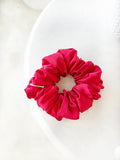 *Scarlett* The Luxe Satin Scrunchie - Red