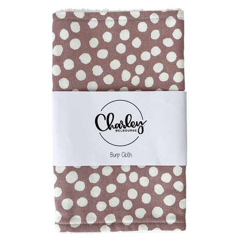 Blush Dots Burp Cloth