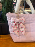 Cherry Blossom Luxe Bow Keyring | Bag Charm