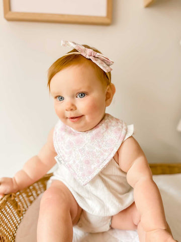 Pastel Floral | Dribble Bib | Bow