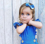 Tie Dye Denim Classic Bow