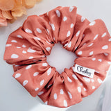 Apricot dots Scrunchie or matching mama & mini set