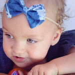 Tie Dye Denim Classic Bow