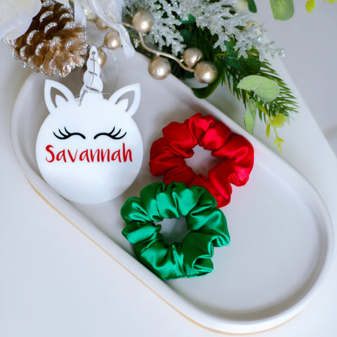 Christmas Unicorn & Scrunchie Set